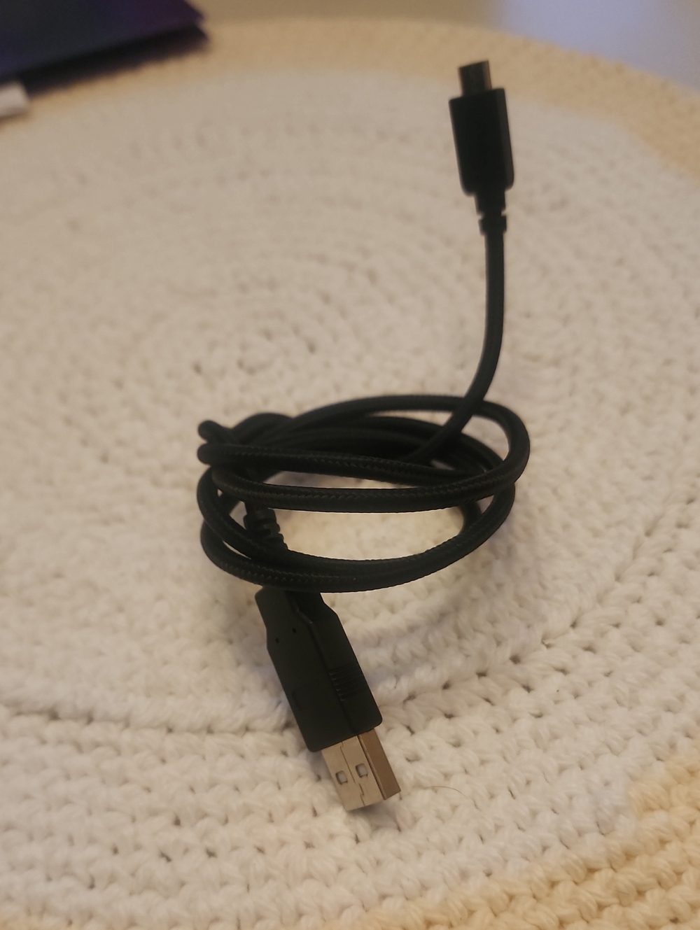 Black USB-A to Micro-USB Charging Cable - Reliable Sync & Power 40"length